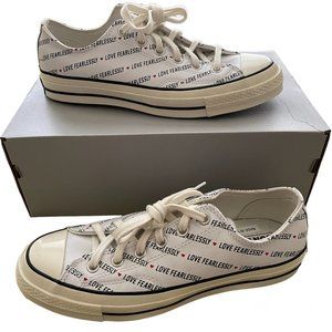 Converse Chuck Taylor 70 Love Fearlessly Low Top Leather Sneakers Unisex